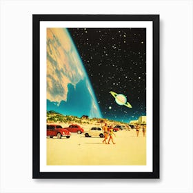 Galaxy Beach Art Print