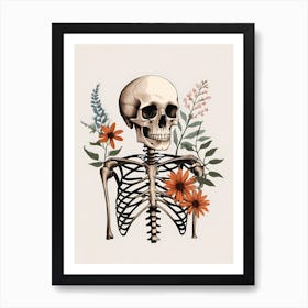 Floral Skeleton Botanical Anatomy (19) Art Print