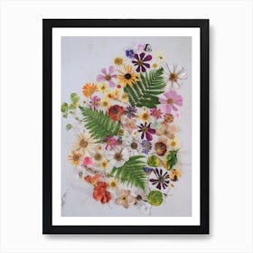 Floral And Fern Art Print