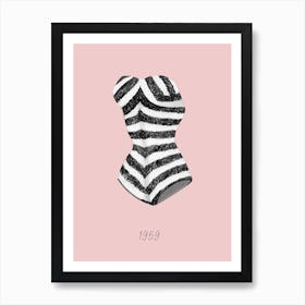 Vintage fashion doll Art Print