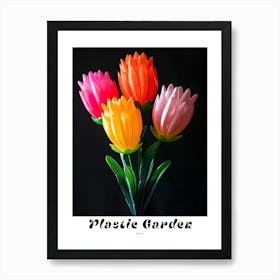 Bright Inflatable Flowers Poster Protea 1 Art Print
