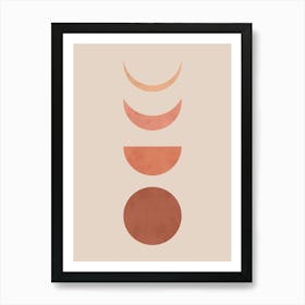 Boho art with lines 1 Art Print