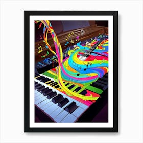 Colorful Piano 2 Art Print