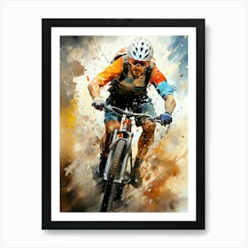 Mountain Biker 2 sport Art Print