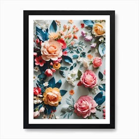 Paper Flowers Print Art Print