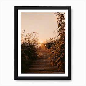 Sunset By The Water Art Print