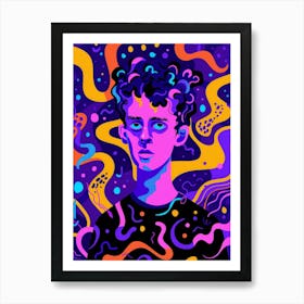 Psychedelic Man Art Print