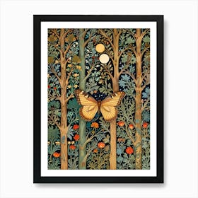 William Morris Butterfly In The Woods 1 Art Print