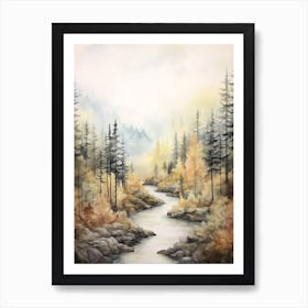 Autumn Forest Landscape The White River National Forest Art Print