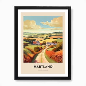 Devon Vintage Travel Poster Hartland 2 Art Print