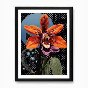 Surreal Florals Orchid 2 Flower Painting Art Print