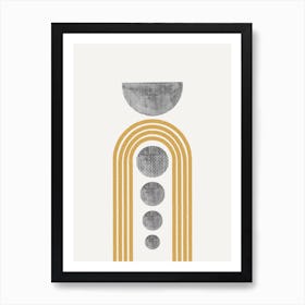 Moon Phases, Retro Vibe Art Print