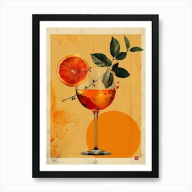 Glass Of Orange Juice 2 Art Print