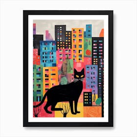 New York City, United States Skyline With A Cat 5 Art Print