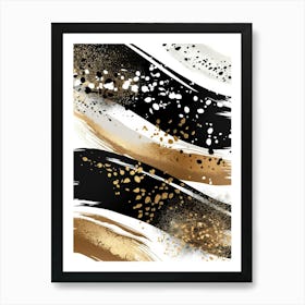 Abstract Gold And Black Painting 38 Art Print