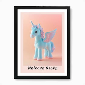 Toy Unicorn With Wings Pastel 2 Poster Art Print