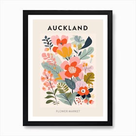 Flower Market Poster Auckland New Zealand Art Print