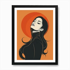 Girl With Long Hair 18 Art Print