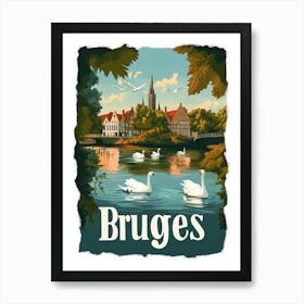 Aihrgdesign A Mid Century Modern Travel Poster For Bruges Sho Bb1c8145 7dc7 4c53 8c30 E7b3fd8e5991 3 Art Print