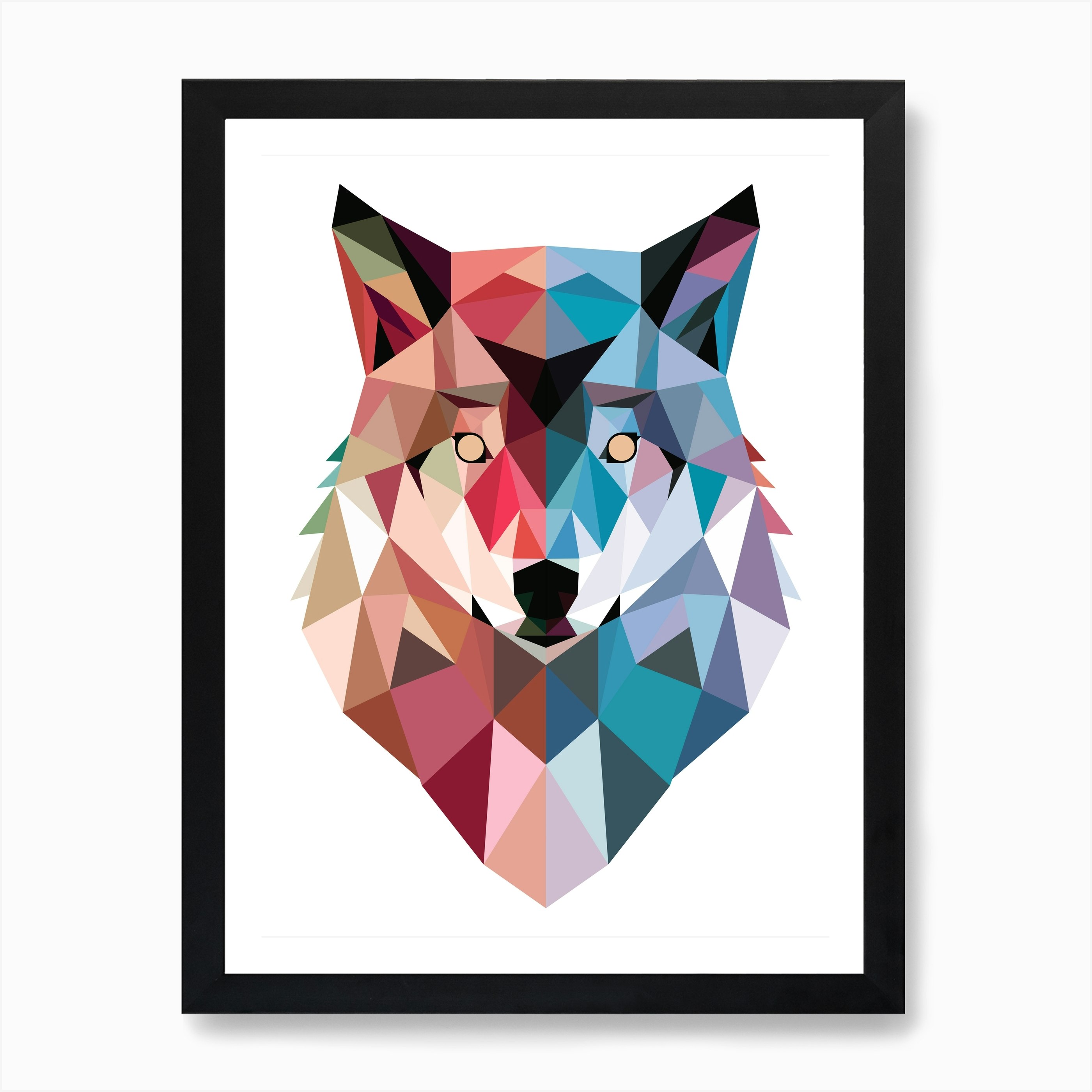 Geo Wolf Art Print