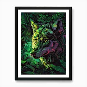 Wolf In The Jungle 19 Art Print
