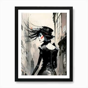 Gothic Woman Art Print