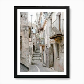 Alleyway In Calabria in Italy Art Print