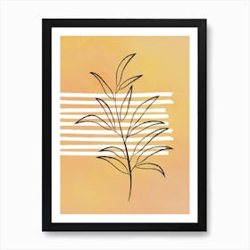 Modern Plant Yellow Art Print