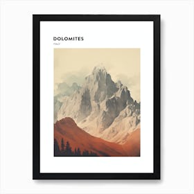 Dolomites Italy 3 Hiking Trail Landscape Poster Art Print