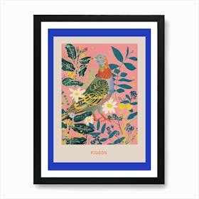 Spring Birds Poster Pigeon 2 Art Print