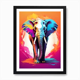 Colorful Elephant 2 Art Print