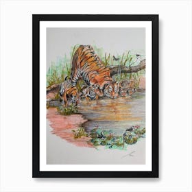 By waterhole  Art Print