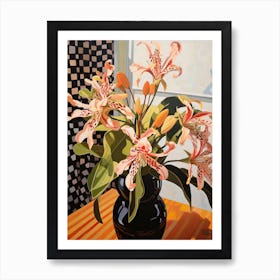 Bouquet Of Toad Lily Flowers, Autumn Fall Florals Painting 1 Art Print