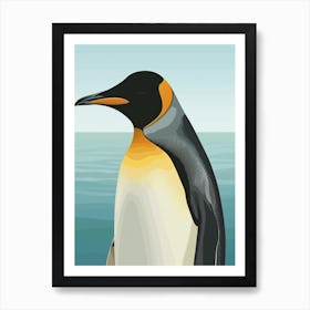 Emperor Penguin Bleaker Island Minimalist Illustration Illustration 2 Art Print