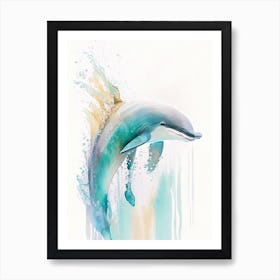 Irrawaddy Dolphin Storybook Watercolour  (4) Art Print