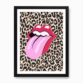Rolling Stones Leopard Original Art Print