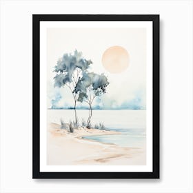 Watercolour Of Hyams Beach   New South Wales Australia 0 Art Print