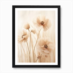Boho Dried Flowers Poppy 4 Art Print