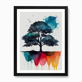 Watercolor Tree 8 Art Print