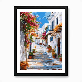 Greece Street Art Print