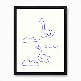 Angel Geese Art Print