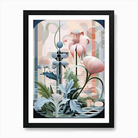 Abstract Geometric Botanical 6 Art Print