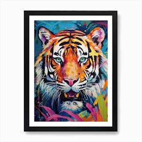 Tiger Art In Expressionism Style 1 Art Print