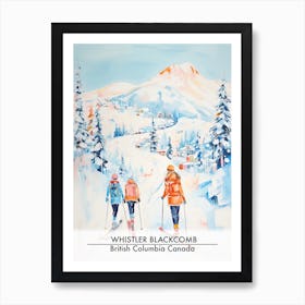 Whistler Blackcomb   British Columbia Canada, Ski Resort Poster Illustration 1 Art Print