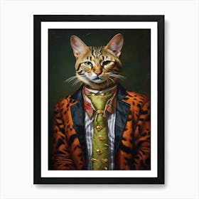 Gangster Cat Savannah 2 Art Print