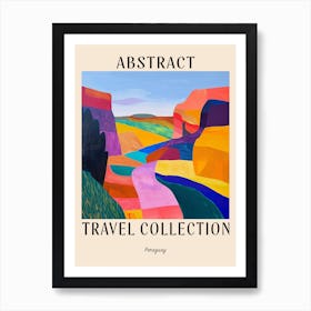 Abstract Travel Collection Poster Paraguay 1 Art Print