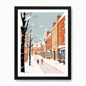 Retro Winter Illustration York United Kingdom 1 Art Print