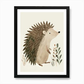 Charming Nursery Kids Animals Hedgehog 1 Art Print