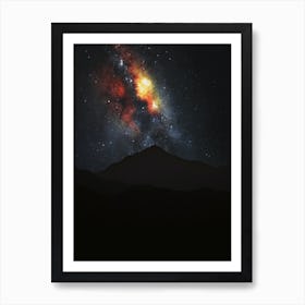 Milky Way Mountain Art Print