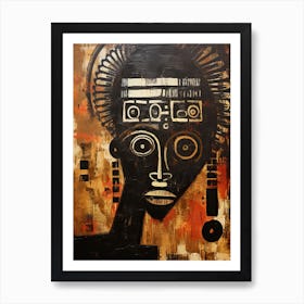 Ethereal Enigmas; Tribal Masked Legends Art Print